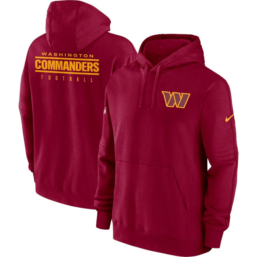 Men 2023 NFL Washington Commanders red Sweatshirt style 1->washington commanders->NFL Jersey